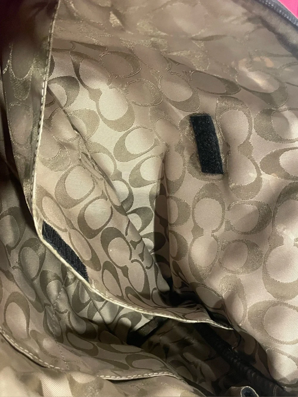Coach Black Nylon Leather Trim Travel Cosmetic Case Toiletry Bag